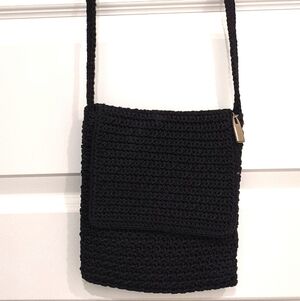 Sonoma Black Crochet Crossbody Bag